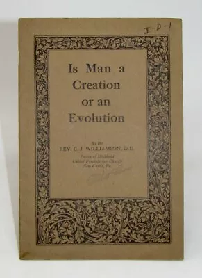 Is Man A Creation Or An Evolution Bible Doctrine Presbyterian • $27.50