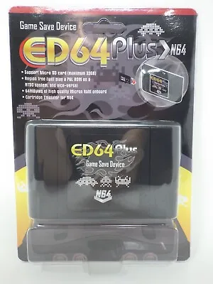 ED64 Plus Save Game Device Flash Cart - Nintendo N64  (includes MicroSD)  • $79.95