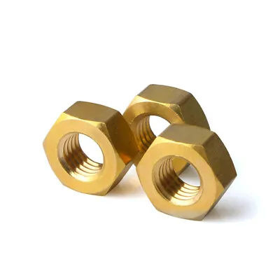 Solid Brass Copper Hex Hexagon Nut 5/100pcs M2 M2.5 M3 M4 M5 M6 M8 M10 M12  • $3.76