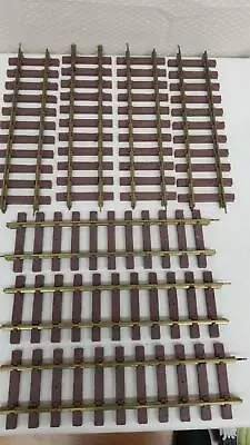 7 Pieces Straight 12  Lionel G Scale Brass Track Brown Ties Shelf J5 • $20