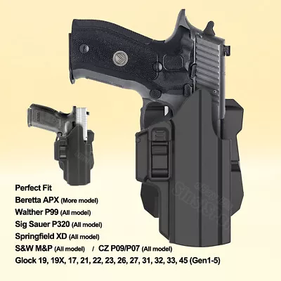 IPSC Holster Fit Springfield XD XDS XDM P320 X-VTAC BRG9 Zigana PX-9 APX MP 9/40 • $23.90