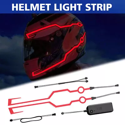 3 Mode LED Light Strip Helmet Motorcycle Night Riding Signal Flashing Stripe Bar • $9.99