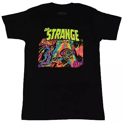 Doctor Strange DR (Marvel Comics) Mens T-Shirt - Blacklight Style Battle • $12.98