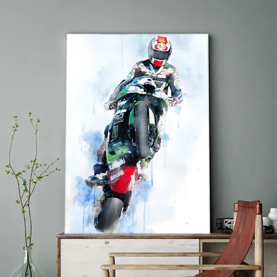 Jonathan Rea MotoGP Framed Canvas Wall Art Print • $41.69