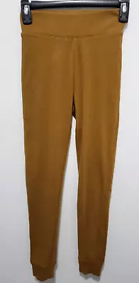 $10 • Buy ZARA Girls 13-14 Ribbed Knit Leggings Tight  Mustard Brown