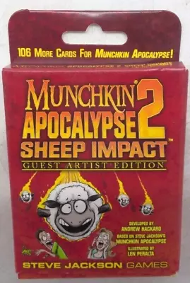 Munchkin Apocalypse 2 Sheep Impact Card Game Expansion Guest Artist Edition NEW • £4.95