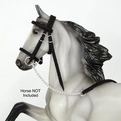 £5.50 • Buy Handmade Breyer Classic 1:12 Black In-Hand Show Bridle Model Horse Tack