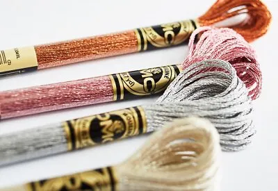 DMC Light Effects Metallic Embroidery Thread - 24 Colours + Free Floss Bobbin • $4.99