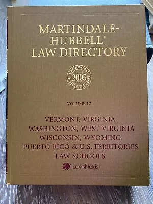 Law Reference Book Martindale Hubbell Law Directory 2005 Volume 12 • $40