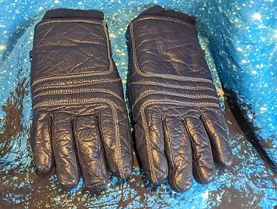 Blue Leather ARIS Gloves Wool Lined Large • $22