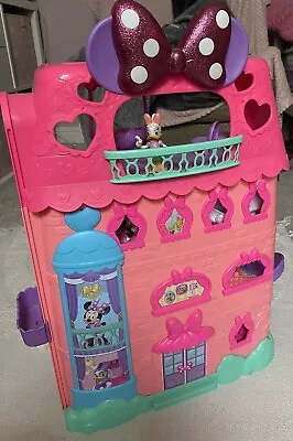 Minnie Mouse Bow-tel Hotel Pink Playhouse Including Slide And Furniture • £29