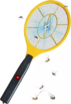 Wasp Trap Swat Racket Bat Bug Zapper Fly Swatter Mosquito Killer Wasp Zapper • £5.98