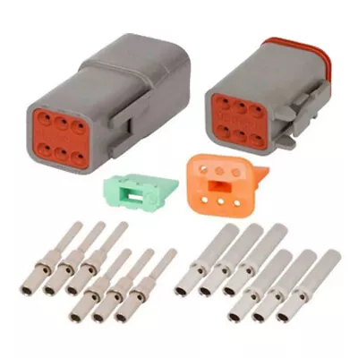 Deutsch Dt Series Multi Plug Waterproof Connector 6 Way Pin Kit • £10.89