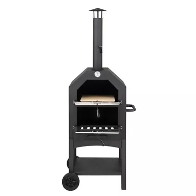 Outdoor Wood Fired Pizza Oven With Pizza Stone Pizza Peel Grill Rack For Back • $165.60