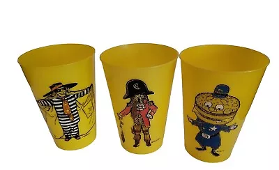 Vintage McDonald’s Promotional Plastic Cups Captain Crook Hamburglar Big Mac • $17