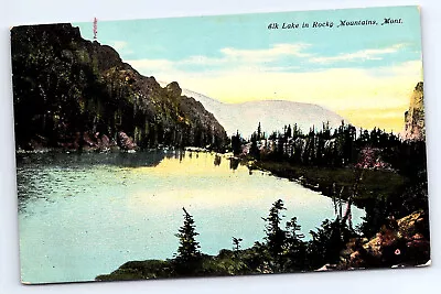 Lake In Rocky Mountains Montana Postcard A411 • $7