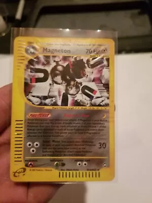 DAMAGED Magneton H16/H32 Aquapolis Holo Pokémon Card WOTC Vintage • $17