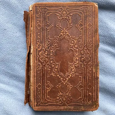 Antique 1877  New Testament Bible - German & English Translation Ornate Vtg Rare • $193.75