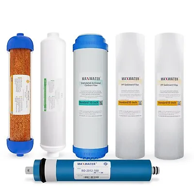 6 Stage Reverse Osmosis RO.DI Water Filter Replacement Kit 100 GPD Membrane • $64.95