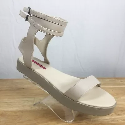 C Label Gilda-4 Flats Platform Sandals Shoes Nude Beige Womens Sz 9 • $8.46