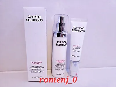 Mary Kay Clinical Solutions Retinol 0.5 Calm + Restore Facial Milk Set New 09/23 • $15