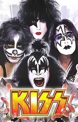 $25 • Buy KISS Concert Poster HUGE 3x5 Ft Fabric Tapestry Banner Rock Band Live NEW