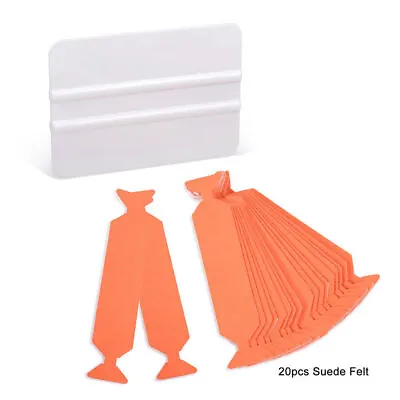 100 PCS Vinyl Wrap Squeegee White &  100PCS Wing Shape Suede Felt Car Wrap Tools • $90.24