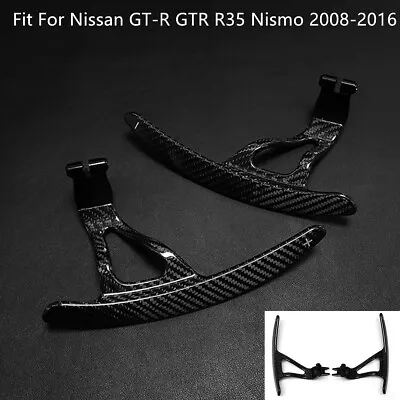 For Nissan GTR R35 Nismo 2008-2016 Carbon Fiber Steering Wheel Paddle Shifters • $445.39