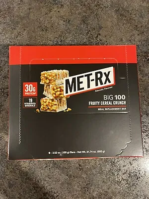 MET-Rx Big 100 Colossal Protein Bars Fruity Cereal Crunch Meal Replacement 9 Pk. • $22