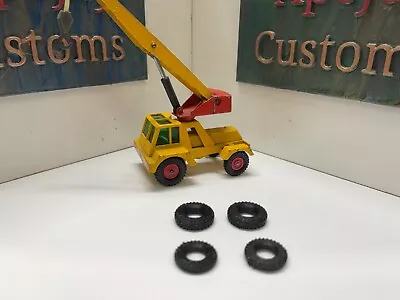 Vintage LESNEY Matchbox Series TAYLOR JUMBO CRANE TIRES (CRANENOT INCLUDED) • $6