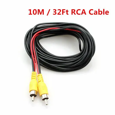 10M Car Reverse Rear View Parking Camera Video RCA Extension Cable Wire Lead • $12.19