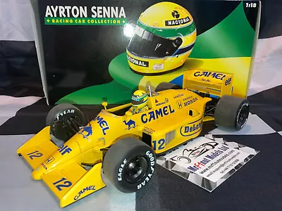 1:18 Minichamps 540871812 Ayrton Senna Lotus Honda 99T 1987 • £199.99