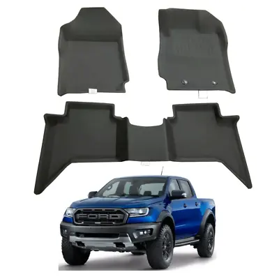 $94.95 • Buy 3D Floor Mats For FORD Ranger XPE Textured Look -Front And Rear Set 2011-2022