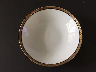 Eschenbach Bavaria China W4316 Cobalt Blue Line Gold Dots - 8  VEGETABLE BOWL • $19.95