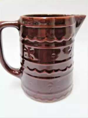 Vintage Marcrest Pottery Brown Daisy & Dot 6  Milk Pitcher • $14
