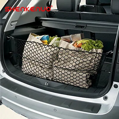 Car SUV Envelope Style Trunk Cargo Net Storage Organizer Universal Bag Hook New • $18.69