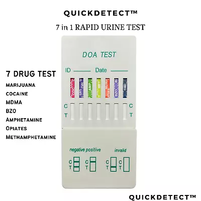 Urine Drug Test Kit  - 7 Drug Tests For THC BZO MDMA COC MET OPI AMP • $7.99