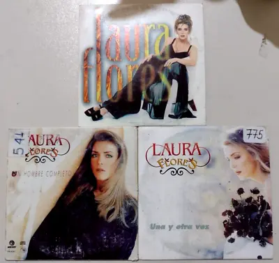 LAURA FLORES 3 CD Singles Lot  Like Lucia Mendez Veronica Castro Daniela Romo • $59.99