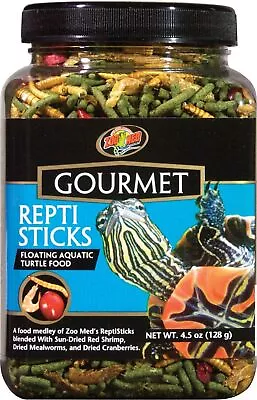 Zoo Med Gourmet Repti Sticks Floating Aquatic Turtle Food 4.5 Oz - Pack Of 2 • $45.46