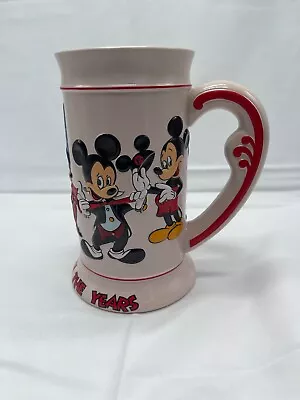 Disney Mickey Mouse Through The Years Beer Stein Tankard Mug Ceramic 6.5”T 3.5”W • $24.88