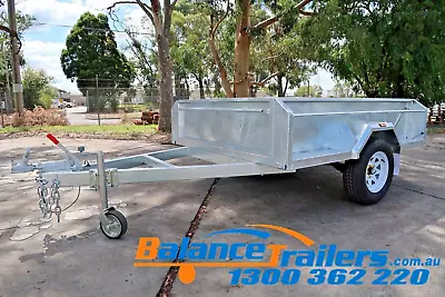 7x5 GALVANISED HEAVY DUTY BOX TRAILER WITH 450mm HIGH SIDE AND BRAKE ATM1400KG • $2750