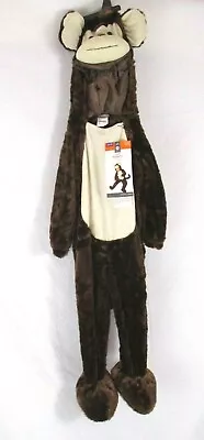 Monkey Hooded Brown Plush Jumpsuit Halloween Costume 2T-3T HA11b NWT • $13.19