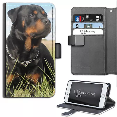 $36.43 • Buy Black And Tan Rottweiler Dog PU Leather Wallet Phone Case;Flip Case