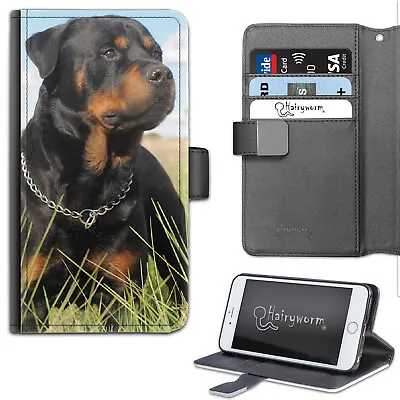 Black And Tan Rottweiler Dog PU Leather Wallet Phone Case;Flip Case • $56.84