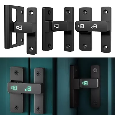 Black Luminous Door Latch Lock Absorbs Sunlight For Night Glow Zinc Alloy • $29.38