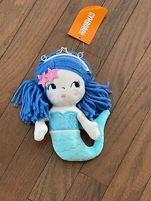 New Gymboree Girls Blue Mermaid Plush Bag Purse Toy • $19.99