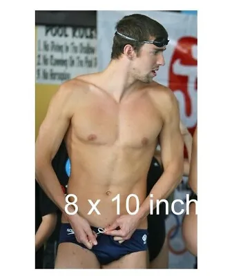 MICHAEL PHELPS Olympic Swimmer TIES Shirtless Beefcake Celebrity Photo (190) • $14.99