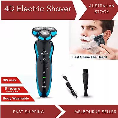 4D Electric Shaver USB Charging Cordless Razor  3-Head Floating Men's Trimmer AU • $25.89