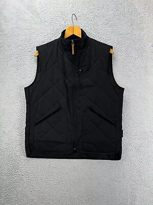 J.Crew Vest Mens Medium Sussex Black Primaloft Quilted Full Zip Pockets NEW E4 • $47.50