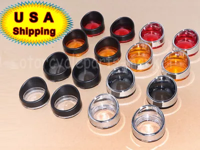 $10.98 • Buy Motorcycle Turn Signal Bezels Lens Cover Visor Trim Rings For Harley Sportster
